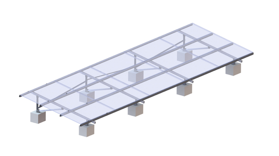 Aluminiumstruktur der 3 Spalten-hohen Qualität für Sonnenkollektoren Frameless angebrachte PV-Grundsysteme