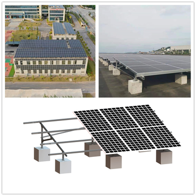 Flachdach-Solarbefestigungssystem Q235b AL6005 Frameless oder gestaltet